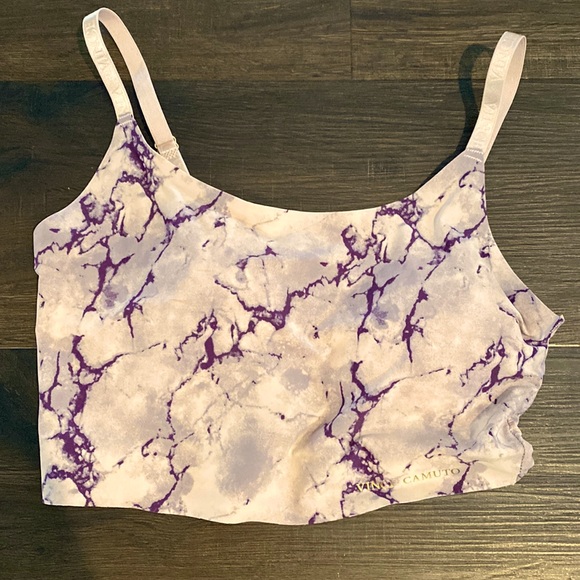 Vince Camuto Bra w/removable pads, adjustable straps, size M, peach & purple - Picture 2 of 4